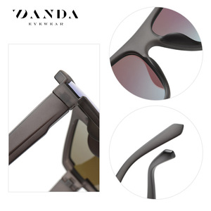 Danda แว่นกันแดดแฟชั่นทรงสี่เหลี่ยมผืนผ้า UV400โพลาไรซ์สำหรับผู้ชาย TR7536ป้องกันแสงสะท้อน - Product Image 4
