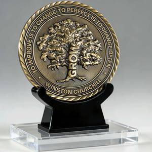 Pièces de monnaie commémoratives en bronze sur le thème des citations de Winston Churchill, collection de cadeaux, pièces de monnaie inspirantes et de défi - Product Image 4