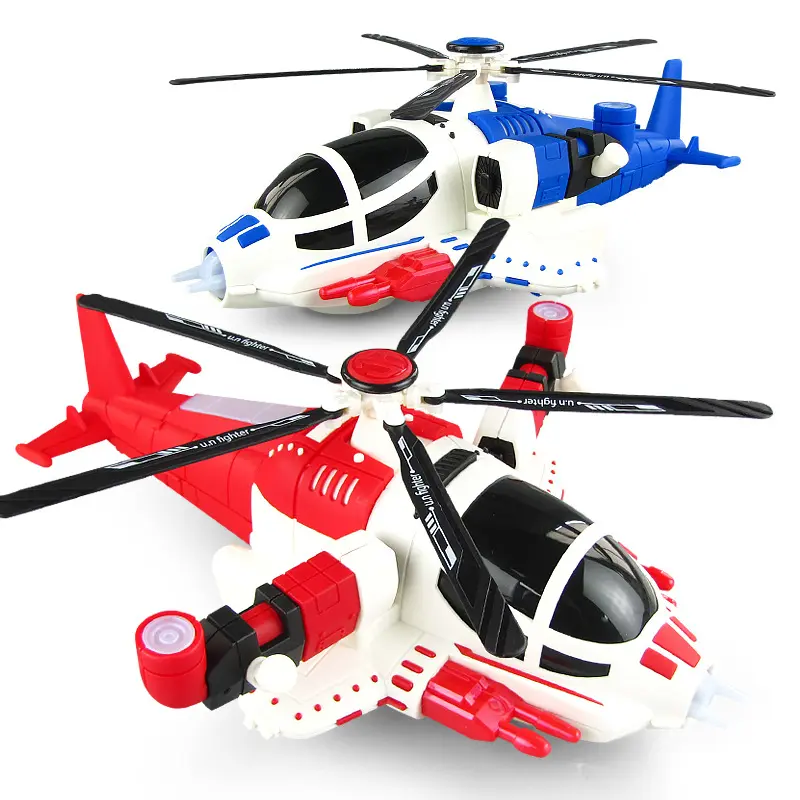 Jouet en plastique modèle d'avion électrique magnifiques lumières musique éblouissante Cool hélice universelle avion de chasse jouets