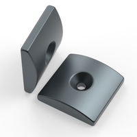 Accessoires pour moteurs générateurs Aimants permanents en néodyme Ventilateur à segments de carreaux d'arc Matériaux magnétiques incurvés plaqués Dacromet