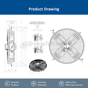 Ventiladores Axiales de Alto Rendimiento y Diseño Compacto ZIEHL-ABEGG FB063-6EK.4I.V4P para Aplicaciones de Manejo de Aire, Ventilador AHU - Product Image 4