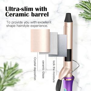 De alta calidad profesional salón infrarrojo cerámica barril tenaza varita LCD de la onda de <span class=keywords><strong>agua</strong></span> rosa púrpura giratorio <span class=keywords><strong>rizador</strong></span> de pelo - Product Image 3