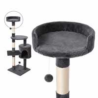 Arbre à chat compact en sisal et peluche pour intérieur