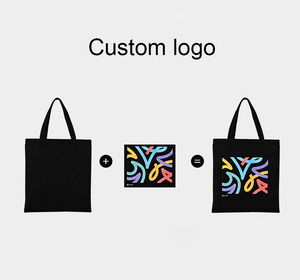 Sac à provisions fourre-tout en toile personnalisé de taille personnalisée ruban laminé imprimé logo multicolore pliant - Product Image 3