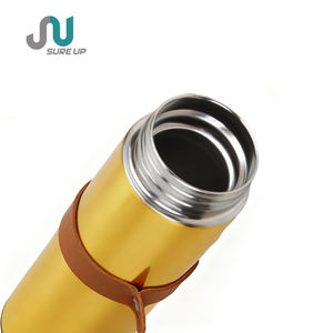 Juego de Tazas de Acero Inoxidable con Recubrimiento Dorado <span class=keywords><strong>Inimitable</strong></span>, Tazas Kawa con Tapa y Asa, Juego de Té Árabe, Boca Pequeña, Aislamiento al Vacío - Product Image 2