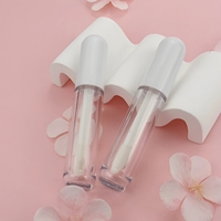 Tube de brillant à lèvres ovale rose de 10 ml avec bouchon à vis, flacon vide pour gloss, emballage cosmétique pour boue à lèvres, personnalisable avec logo