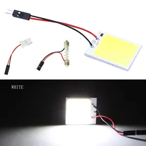 ใหม่มาถึง cob 24SMD แผงหลอดไฟภายในอัตโนมัติอ่านหนังสือหลอดไฟ LED รถโดม 12V T10 Festoon BA9S