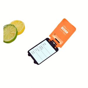 Étiquettes de bagages personnalisées en ABS durable pour voyage, étiquettes d'identification de valise portables, imprimées UV avec sangle pour avion et croisière - Product Image 2