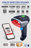 Lecteur de codes-barres sans fil portable JR 659 Series, scanner de codes QR 2D 1D, USB 2.4G, Bluetooth