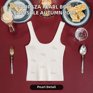 Camiseta de Tirantes con Decoración de Perlas y Diamantes de Imitación, Tejido Transpirable, Nueva Colección Otoño 2026 - Product Image 2