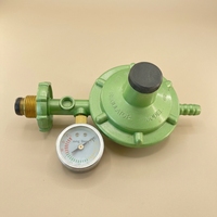 Régulateur de gaz en laiton argenté avec manomètre pour cuisinière à gaz