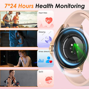 Mode IP68 étanche femme SmartWatch AM12 200mAh batterie or Rose femmes surveillance <span class=keywords><strong>de</strong></span> la santé BT appel femmes Smartwatch - Product Image 5