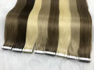 Slove Rosa Remy European Skin Weft Tape In Hair Extensions 100% Light Color Human Hair