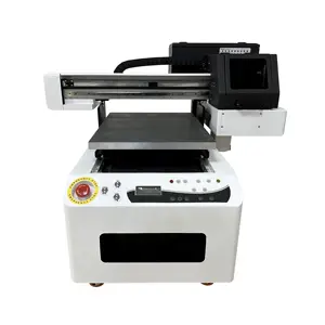 Guangzhou Fabricante Fornecimento Impressora UV de pequena embalagem 4050 Impressora plana para economizar espaço Etiquetas para canecas e copos Impressora UV a jato de tinta 3D