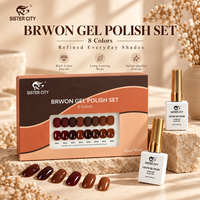 Fournitures d'usine en gros – Collection de vernis à ongles UV gel automne-hiver, 8 couleurs, 15 ml, non toxique et écologique
