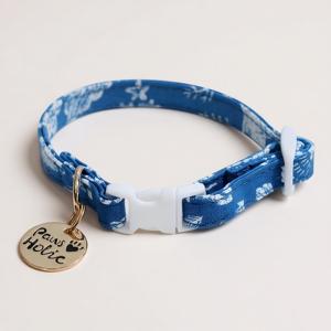 Collar de Perro de Algodón de Lujo Premium Talla XS, Personalizado, Suave, Elegante, Moderno, Cómodo, Duradero, con Estampado - Product Image 1