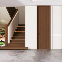 Porte en bois ignifuge haut de gamme pour entrée intérieure de villa de luxe, taille personnalisée et peinture écologique