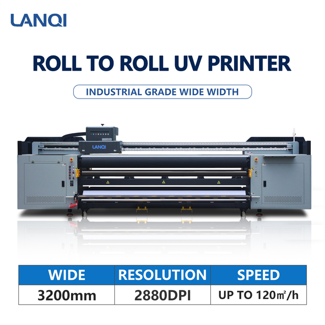 Roll to Roll UV Printer 3.2m Fast Speed UV Printing With High Quality Digital UV Printer for Advertisement Printing Machine