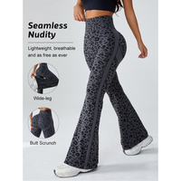 Vêtements de sport athleisure pour femme, taille haute, jambes larges, imprimé animal, sublimé, antichoc, personnalisable, pour le yoga