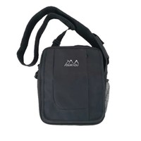 Tissu noir imprimé par logo fait Visite sac à bandoulière avec poche de téléphone