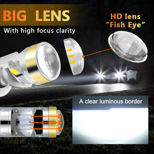 JHS卸売<span class=keywords><strong>LED</strong></span>ヘッドライトバルブプラグアンドプレイミニレンズカーヘッドランプ（CanbusデュアルビームH7 H4 H11ドライビングライト）販売代理店向け - Product Image 5