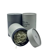 Boîte à parfum cylindrique en carton doré avec couvercle en carton, personnalisable selon les besoins