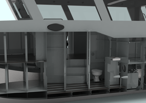 Petit yacht à deux étages personnalisé de 11.6m avec pont à mouches Catamaran en aluminium Bateau de pêche à vendre - Product Image 5