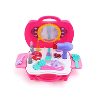 Enfants semblant jouer ensemble maquillage jouets cosmétiques pour enfants fille maquillage coiffeuse ensemble jouet 21 pièces fille jouet