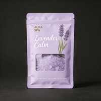 Sachet refermable à trois soudures de qualité alimentaire avec fenêtre transparente, en Mylar, pour emballage de café en grains et de thé, pochette plate, logo personnalisé