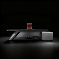 Ensemble bureau et chaise de direction en bois massif moderne et durable, luxe léger, haut de gamme, pour président, directeur général