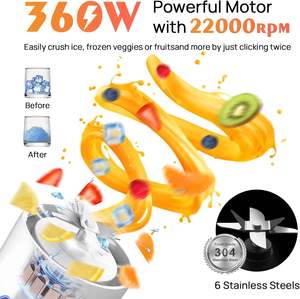 Vendita calda rompighiaccio frullatore elettrico Frozen spremiagrumi & Smoothie Maker con USB ricaricabile bottiglia a tenuta stagna per viaggi in palestra - Product Image 3