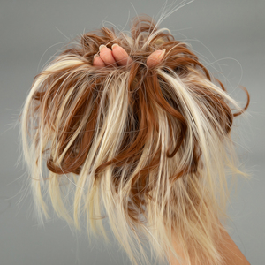 Moño de pelo sintético para mujer, moño <span class=keywords><strong>Scrunchie</strong></span>, banda elástica, Donut Updo, postizo, banda de goma, postiche de pelo desordenado para un aspecto elegante - Product Image 4