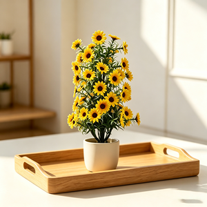 Tournesol Artificiel avec Piquet de Jardin, <span class=keywords><strong>Fleurs</strong></span> Artificielles Jaunes Réalistes pour Décoration Extérieure de Jardin, Patio, Balcon, Printemps, Été - Product Image 5