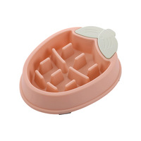 Gamelle anti-glouton pour animaux de compagnie avec conception à cloisons, prévient les ballonnements et les vomissements, prolonge le temps d'alimentation, pour chatons et chiots