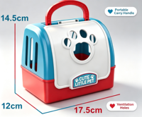 Jouet de simulation de transporteur d'animaux, lapin en peluche électronique qui marche avec mini distributeur de nourriture et d'eau, ensemble de jeu de rôle pour enfants sur l'entretien des animaux