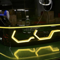 Feux de jour LED universels pour BMW, blanc, jaune, WRGB, couleur contrôlée par application, DRL Angel Eyes pour BMW