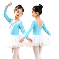 Justaucorps de ballet pour filles à manches longues, style chinois, avec boutons grenouille, pour la pratique de la danse, la scène et les récitals