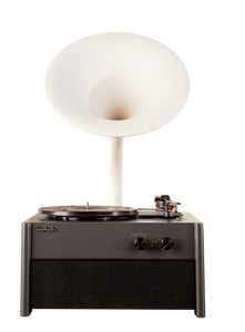 Trắng Vinyl Mini gramophone 5V USB AUX đầu vào cho Bluetooth USB ghi <span class=keywords><strong>Player</strong></span> với hợp kim màu sừng loa siêu trầm âm thanh video - Product Image 4
