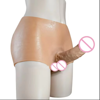 Realistischer Silikon-Dildo Slip Erwachsenen-Masturbationsspielzeug Solide Hohle Strap-On XXL Riesendildos für Männer Frauen Lesben