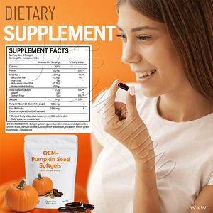 Venda quente Óleo De Semente De Abóbora Softgels Cápsulas Saw Palmetto Suplemento De Crescimento De Cabelo Óleo De Semente De Abóbora Softgel - Product Image 2