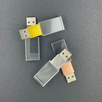 Memoria USB de 1GB, 2GB, 4 GB, 8GB, 16GB, 32GB, 64 GB, cristal popular, venta al por mayor, logotipo personalizado