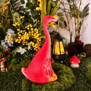Sáng tạo LED năng lượng mặt trời đèn Cổ Tích mọng nước Flamingo & đèn lồng vườn trang trí nghệ thuật cho ngoài trời bảng & bãi cỏ - Product Image 4