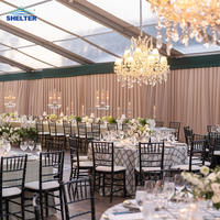 Tente de réception en aluminium sur mesure de haute qualité pour 300 personnes, grande tente de mariage transparente et robuste, prix d'usine
