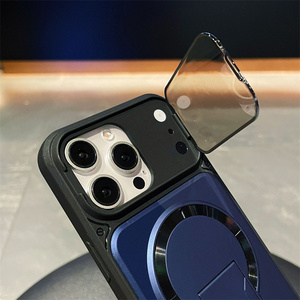 เคสโทรศัพท์มือถือแบบมีขาตั้งแม่เหล็กพร้อมกระจกกันกระแทกสำหรับ iPhone 17 Air 16 15 14 Pro Max รุ่นฝาพับ - Product Image 5