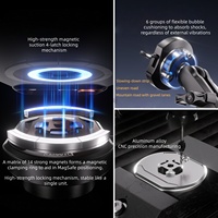 Support de téléphone de voiture anti-vibration Kewig avec ventouse de 9 mm, support étanche en aluminium pour téléphone portable, fixation magnétique rapide pour voiture