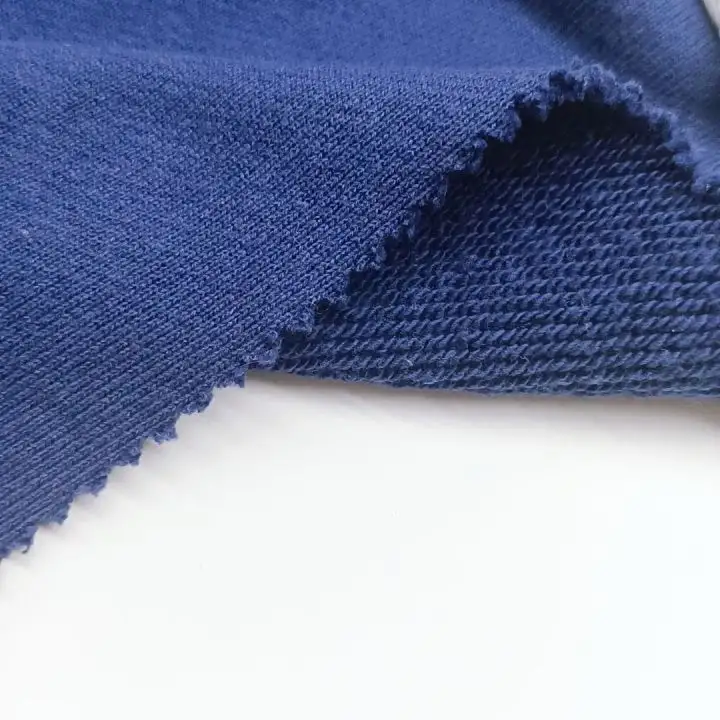 Ткань хлопчатобумажная саржевая Тяжелая пряжа OE цвета на заказ 3 нитки с концами французская махровая ткань для худи ткань