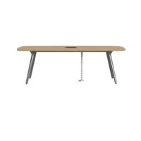 Table de conférence d'entreprise moderne, bureau rectangulaire en métal, design modulaire écologique, pour usage au bureau et en salle de conférence