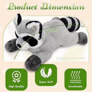 <span class=keywords><strong>Mapache</strong></span> <span class=keywords><strong>gigante</strong></span> de gran tamaño Animal relleno lindo y esponjoso <span class=keywords><strong>mapache</strong></span> de peluche grande juguete regalos de cumpleaños niños dulce compañero de fiesta - Product Image 3