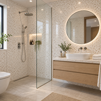 Panneau mural SPC à noyau solide et système de clic, revêtement mural étanche pour zones de douche, cuisines et projets de murs décoratifs