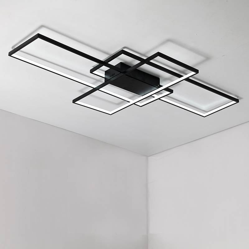 Luces de techo modernas, lámpara de techo cuadrada LED acrílica para interiores, Lámpara decorativa moderna para sala de estar